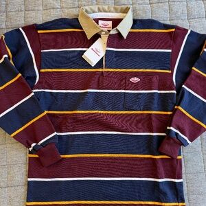 Battenwear Pocket Rugby Shirt Medium Prep School Stripe Rugby Jersey NWT